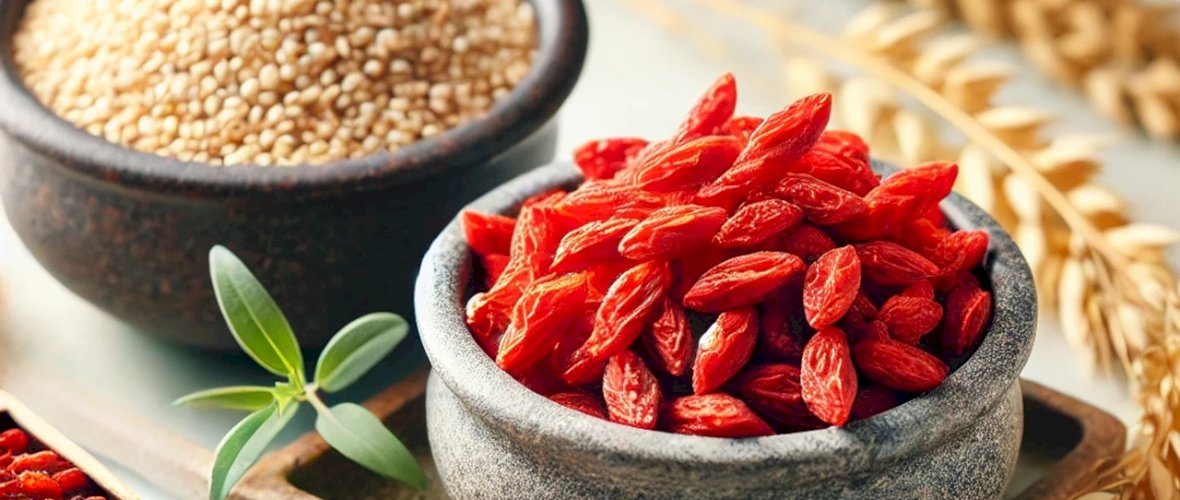 Goji bogyó és quinoa